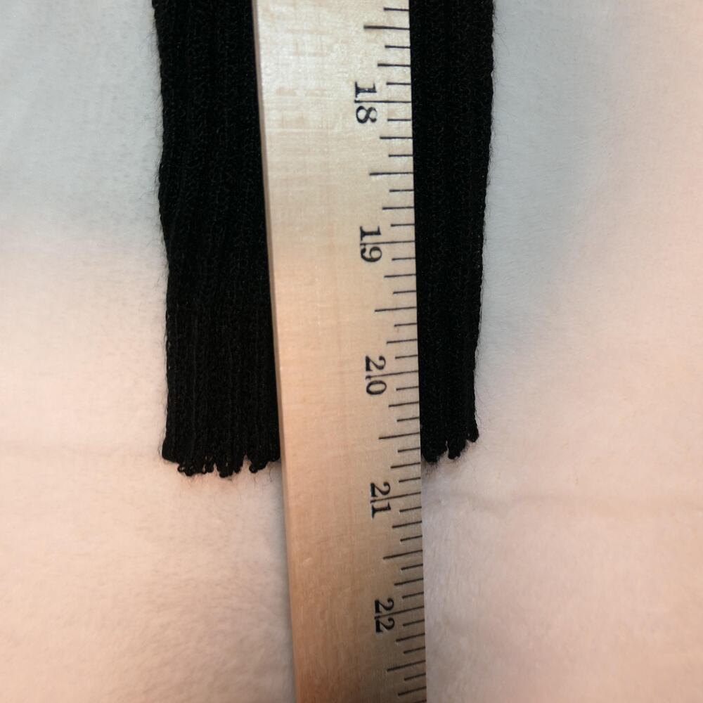 Lauren Michelle Cardigan Sweater Womens XL Black Open Knit Duster Semi Sheer - Picture 9 of 12